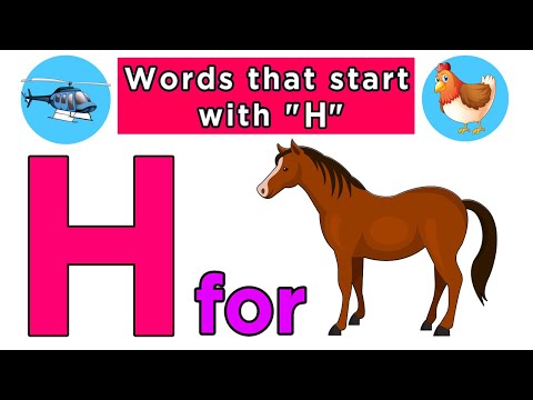 Words That Start with Letter H | Words That Start with Letter H for Toddlers | Kids Learning Videos