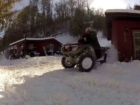 Honda ATV Foreman Snow Ride/Part 2 Day After Winter Storm Octavia