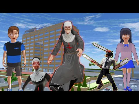 Evil Nun Meresahkan😱 Chainsaw Man Kalah😭 Yuta Mio Kabur🥺 Sakura School Simulator