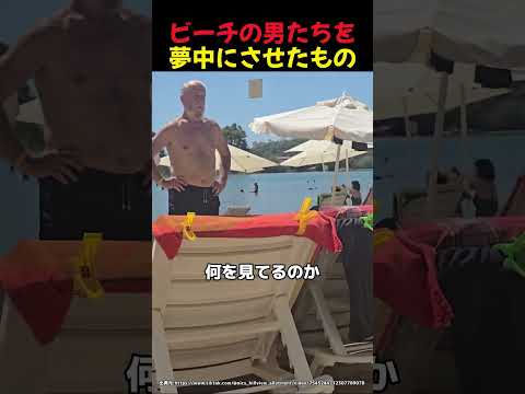 ビーチの男たちを夢中にさせたもの 🚜