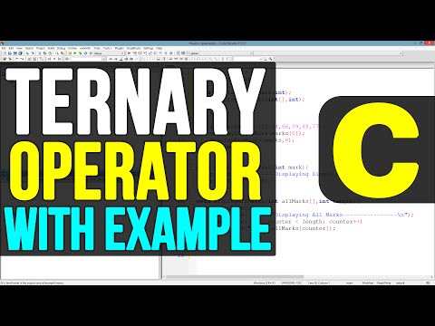 Ternary Operator in C Programming Language Video Tutorial