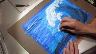 Oil pastel wave speed up