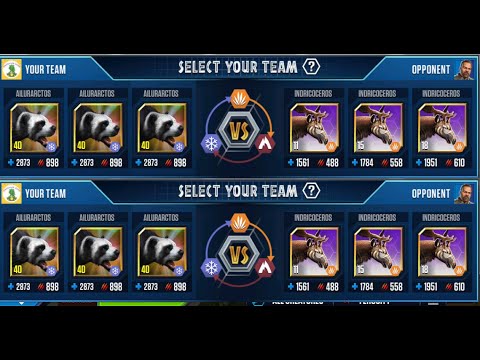 INDRICOCEROS VS AILURARCTOS II Jurassic World The Game II Dinosaurs Game