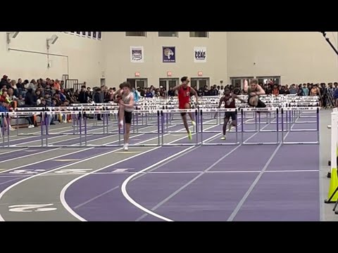60m Hurdles Prelims Heat #2 - Olivet HS Classic - Sebastian Roche