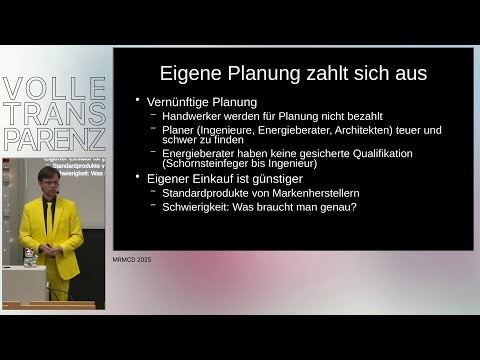 MRMCD2025 Haustechnik für Nerds. Wärmepumpe, Photovoltaik & Co. Warum man sich als Nerd für Haustech