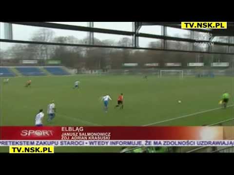 tv.nsk.pl 2013-11-23 Concordia Elbląg - Pogoń Siedlce 1-3 (0-1) bramki relacja wywiady
