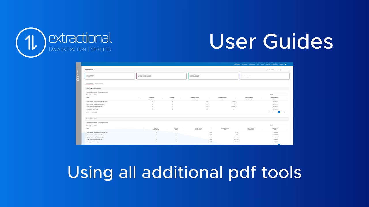 Extractional User guides: learning to use all pdf tools
