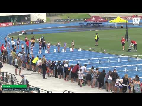U10 Girls 60m Hurdles Heat 4: 2022 Commonwealth Bank State Combined Events Championships - Saturday