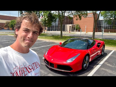 Visiting my High School in the Ferrari I Bought My Dad