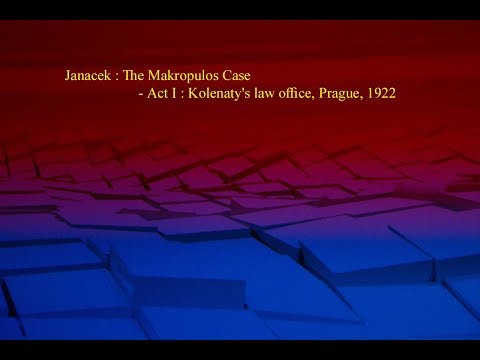 Janacek : The Makropulos Case  -  Act I, Kolenaty's law office, Prague, 1922