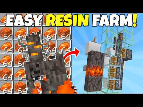EASY Creaking & Resin Farm Tutorial! 1,800+ Resin/Hour! Minecraft Bedrock Edition Tutorial