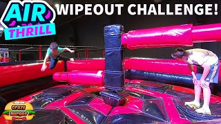 Air Thrill Wipeout Challenge! Cole And Millie And Cade at Air Thrill East Kilbride Inflatable Park!