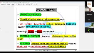 2025 Yılı Güncel Harun ALTINSOY Hocamızla Gümrük Antrepo Rejimi Etüt D