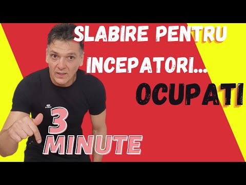EXERCITII DE SLABIRE PENTRU INCEPATORI | 3 minute de ars grasimi | Pentru OAMENI OCUPATI!