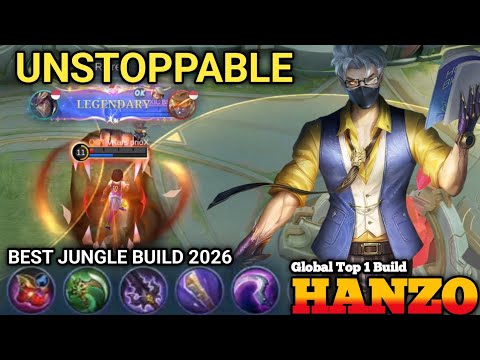 INSANE HANZO BUILD 2026‼️ ONE BITE KILL! | Hanzo Jungle Gameplay & Best Emblem - MLBB