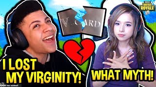 MYTH TELLS POKIMANE HE LOST HIS VIRGINITY! LOL?! RIP V-CARD | Fortnite SAVAGE & FUNNY Moments