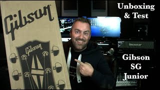 Video thumbnail for Gibson SG Junior (Unboxing and Test) by Cryptic Mask Guitar