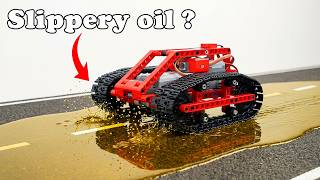 LEGO Tank vs Slippery Oil Challenge - Grip or Slip? | Smart Lego