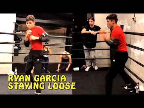 Ryan 'KingRy' Garcia staying loose before his fight on Saturday 12/15/18