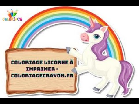 Coloriage Licorne à imprimer Coloriagecrayon fr