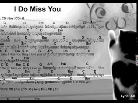 Lyric and Chords  I Do Miss You   Khmer song