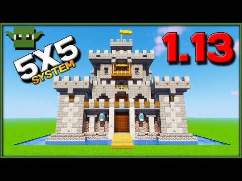Minecraft Castle Tutorial (EASY 5X5 BUILDING SYSTEM)