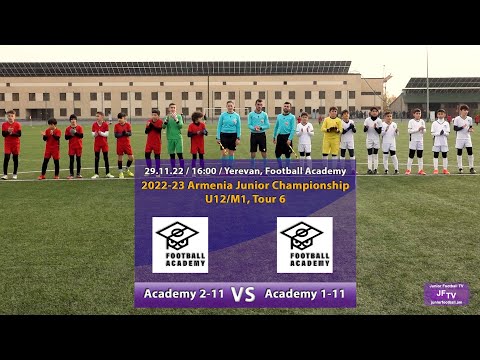 Academy 2-11 (3-0) Academy 1-11 (29.11.22) 2022-23 AJC U12/M1, Tour 6