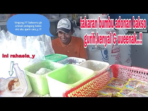 bumbu adonan bakso paling enak || gurih nikmat kenyal kress maximal