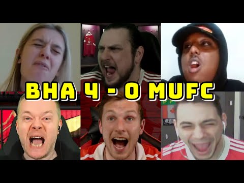 BEST COMPILATION | BRIGHTON VS MAN UNITED 4-0 | LIVE WATCHALONG REACTIONS | MUFC FANS CHANNEL