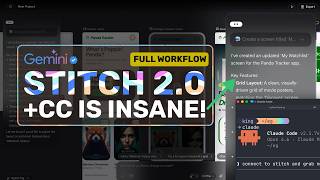 Stitch 2.0 + Claude Code: This is FREAKING INSANE AI Coding WORKFLOW!
