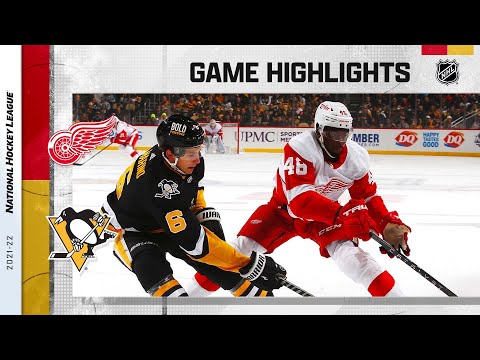 Red Wings @ Penguins 1/28/22 | NHL Highlights