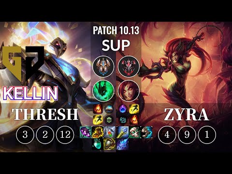 GEN Kellin Thresh vs Zyra Sup - KR Patch 10.13