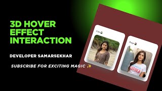 Creating A 3D Hover Effect Interaction with HTML, CSS & JS