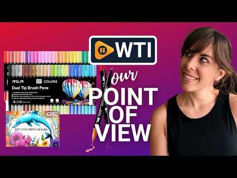 IVSUN 50 Colors Dual Tip Brush Pens Art Markers - WTI product video review