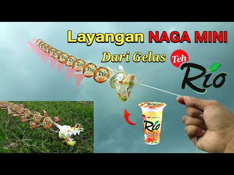 Cara Membuat Layangan Naga Mini Dari Gelas Teh Rio