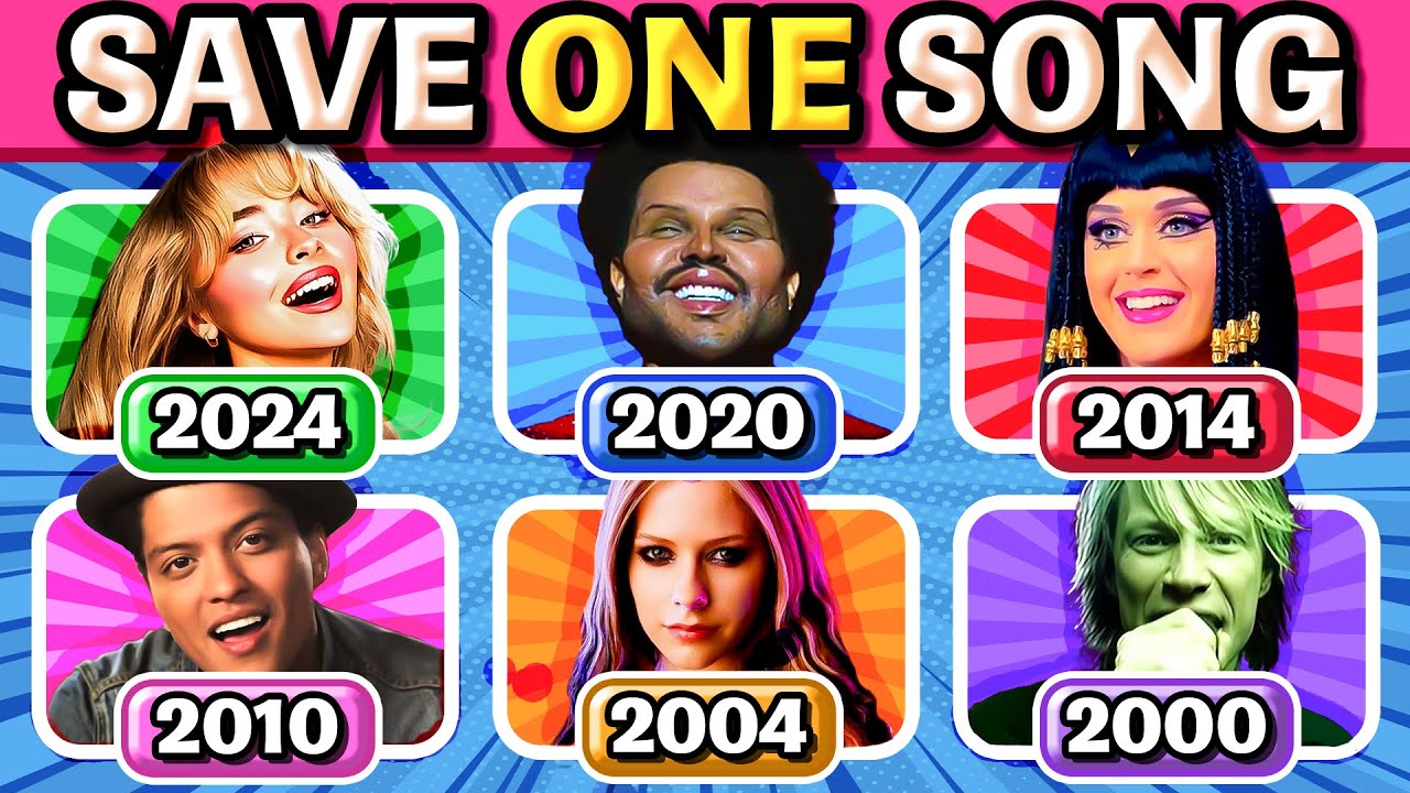 SAVE 1 SONG PER YEAR 🎶 2000 - 2024 🤩 (6 Songs Each Year) | Music Quiz