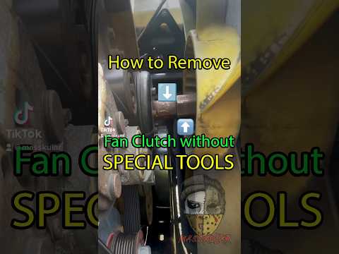 Remove fan clutch WITHOUT special tools!!!!! #autorepair #dieseltrucks  #coolingsystem