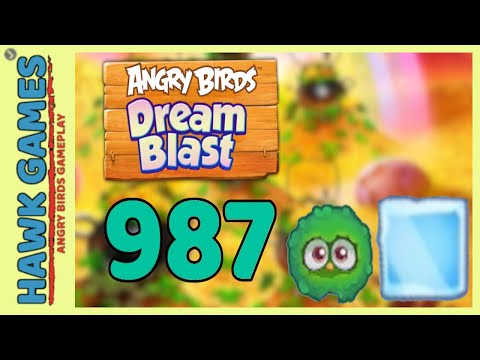 Angry Birds Dream Blast Level 987 - Walkthrough, No Boosters