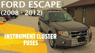 Ford Escape - INSTRUMENT CLUSTER FUSE LOCATION (2008 - 2012)