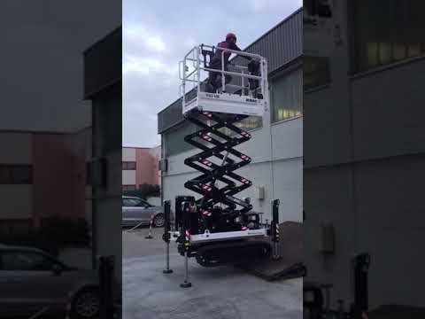 Nacelle plateforme ciseau Bibi 850 HE - Hauteur de travail 8m - Bi-énergie - Chenilles rétractables_1