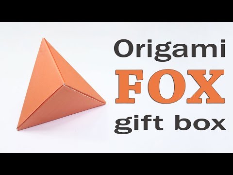 How to make Origami Fox Box - DIY Origami Fox Box Tutorial