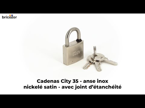 Cadenas City - anse inox - nickelé satin - avec joint d’étanchéité ISEO CITY
