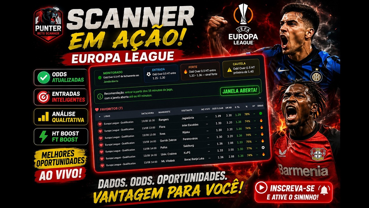 🔥 7 JOGOS PARA HT HOJE NA EUROPA LEAGUE! ⚽🔥
