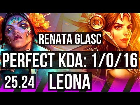 RENATA GLASC & Varus vs LEONA & Ezreal (SUP) | 1/0/16 | KR Grandmaster | 25.24