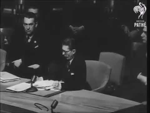 Hossein Ala Iranian Foreign Minister Security Council Against Occupation of Azarbaijan by Stalin