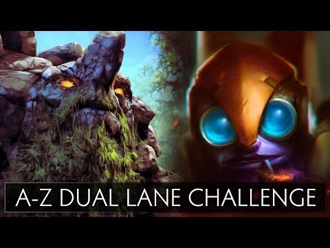 Dota 2 A-Z Dual Lane Challenge - Tinker and Tiny