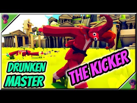 The Kicker & Drunken Master vs Every Unit (1/2) - TABS Original Mods Spooky Faction Update👻