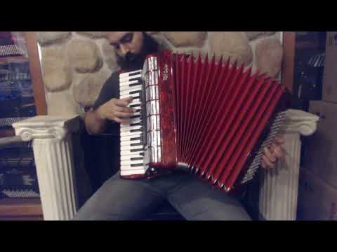 5694 - Red Pan Italia Master Sound Piano Accordion LMMH 41 120 $2999