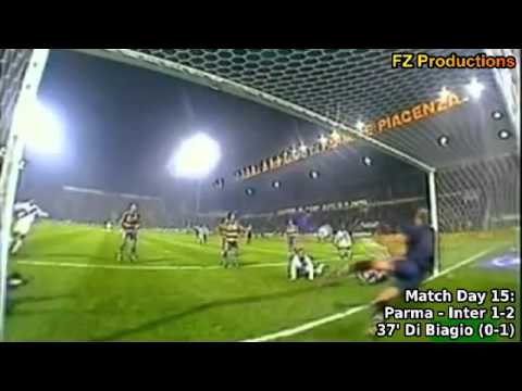 Serie A 2002-2003, day 15 Parma - Inter 1-2 (Di Biagio, Mutu, Recoba)