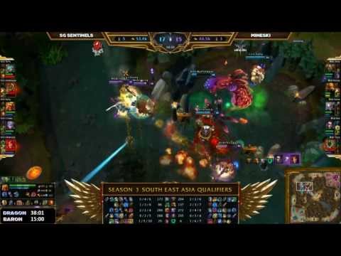 [LOL S3 SEA Regional Qualifier] Singapore Sentinels VS TEAM MINESKI | SGS Chawy Highlights
